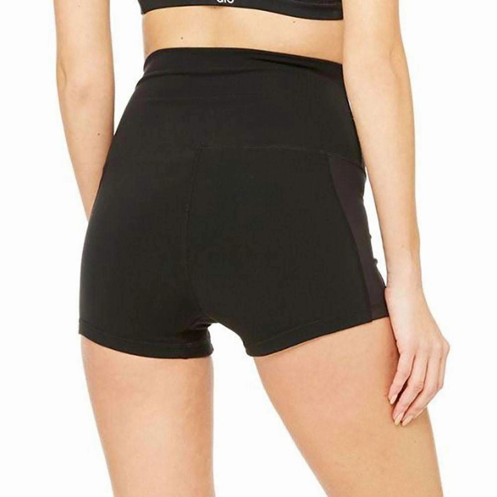 2017 Sexy High Waist Women Skinny Shorts Patchwork Mesh Yoga Fitness Sports Double Fitness Short #E0 Training Ready runner