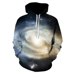 Modern Active Simple Look 3D Digital Printing Pattern Men'S Hooded Sweatshirt