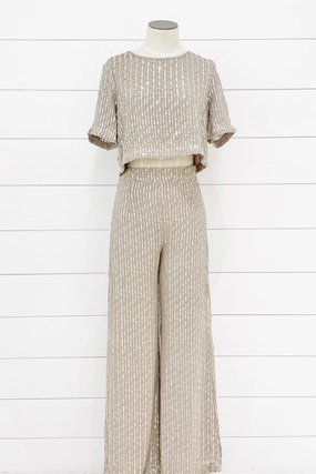 All That Shimmers Woven Pants Comfortable Border Soft Touch