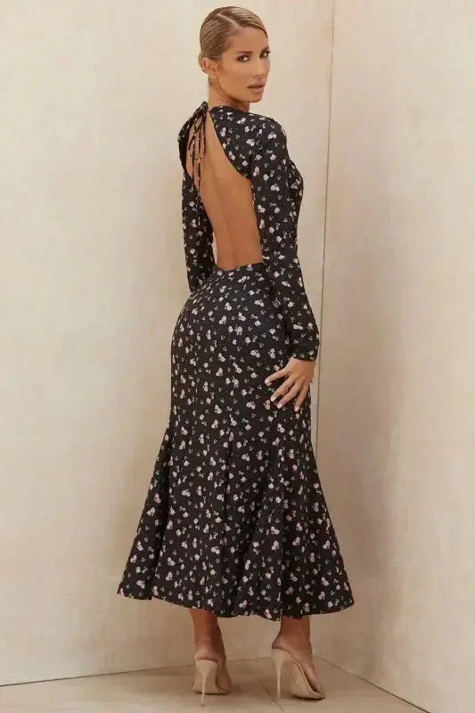 Romantic Backless Maxi Dress Rush Mode AntiOdor Fabric