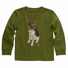 QuickDry Textile OdorResistant Treatment Boys' Long-Sleeve Puppy T-Shirt CA6463