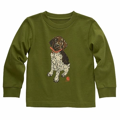 QuickDry Textile OdorResistant Treatment Boys' Long-Sleeve Puppy T-Shirt CA6463