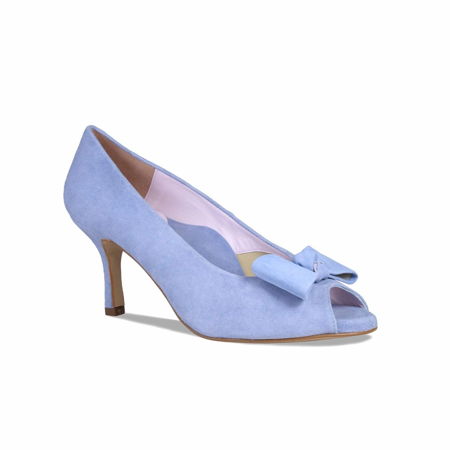 Shelby: Sky Blue Suede Non Slip Lace Lock