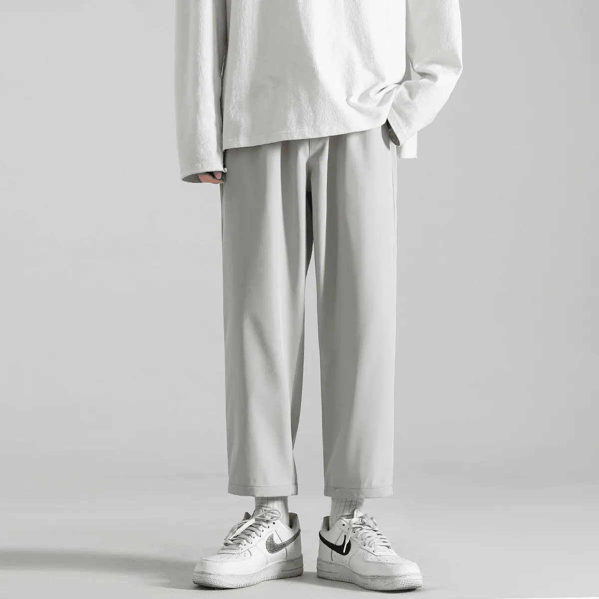 Weekend Wear NonIrritatingStitching Men'S Korean Style Trendy Loose All-Match Nine-Point Casual Pants