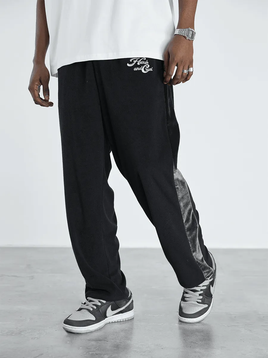 Stretch Ready Terry Cloth Stitching Velvet Loose Trendy Casual Pants