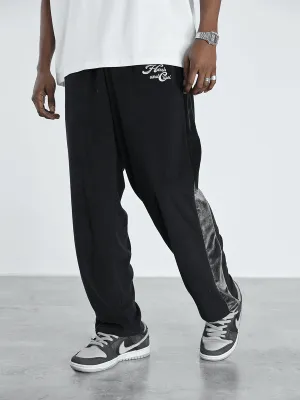 Terry Cloth Stitching Velvet Loose Trendy Casual Pants Breathable mesh lining