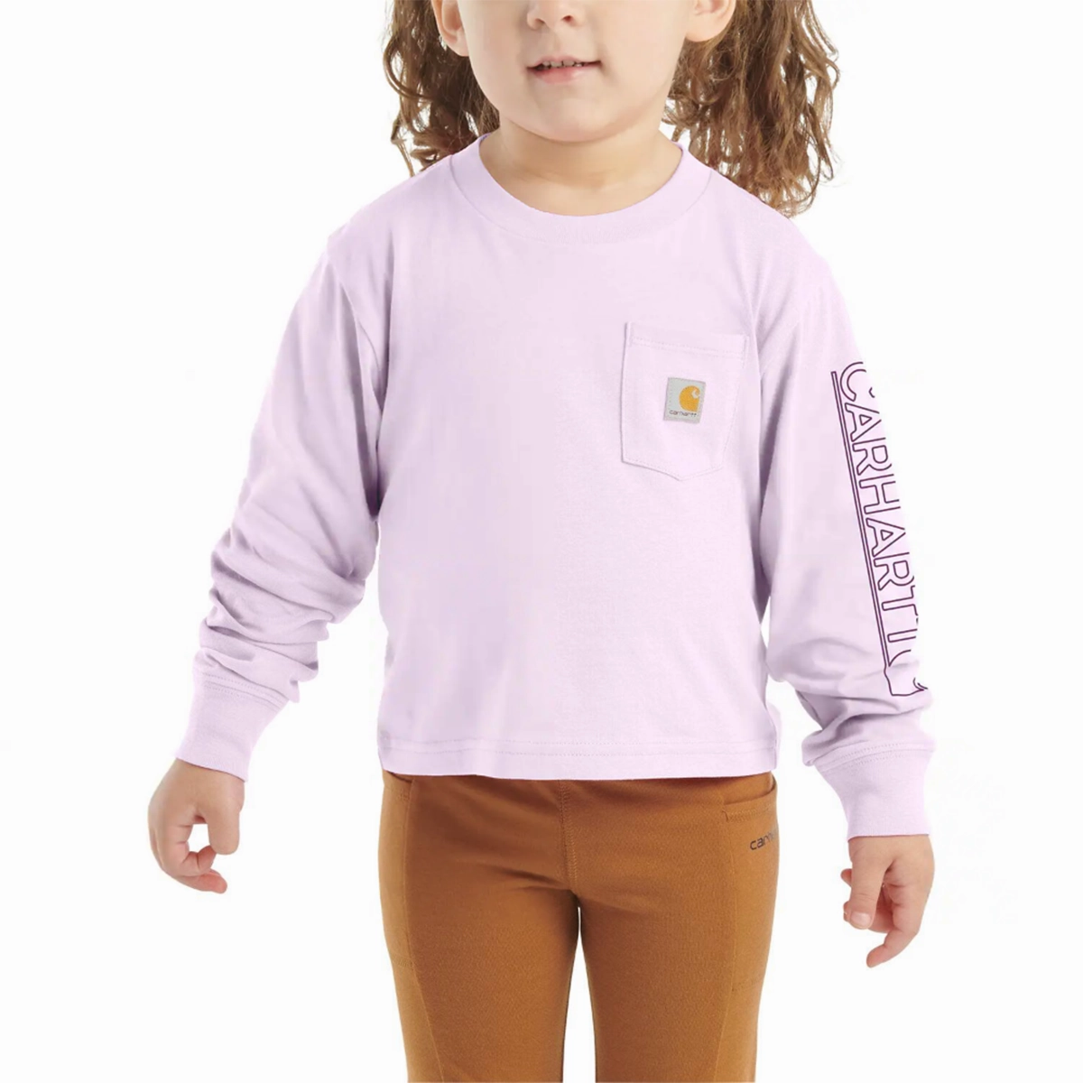 LowMaintenanceMaterial Baby Girls' Long-Sleeve Graphic Pocket T-Shirt CA7071
