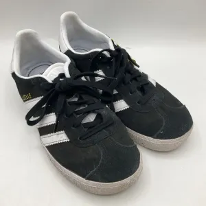 Low Profile Midsole Size 2Y: Adidas Black/White Lace-Up Sneakers