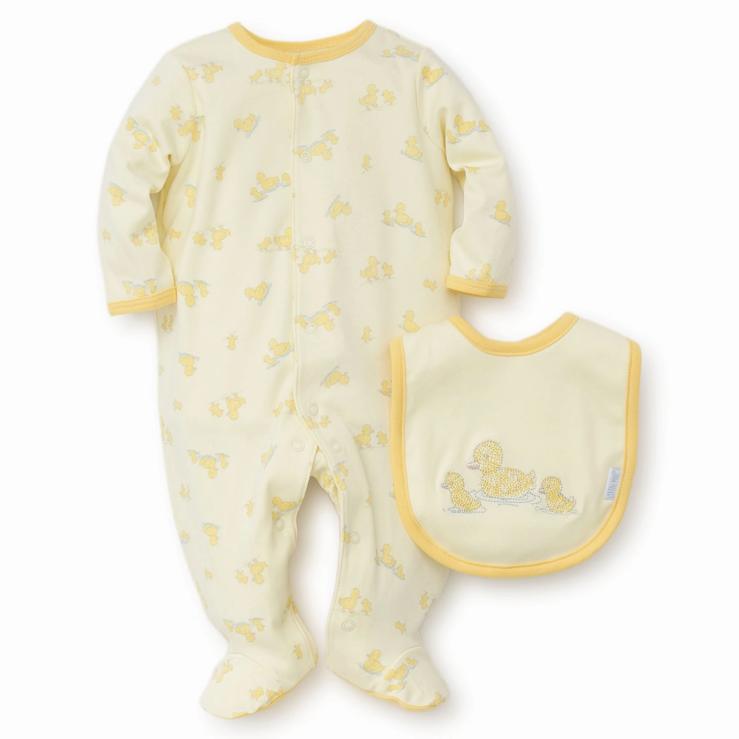 Yellow Duck Baby Sleeper and Bib LBQ07040N Simple Pullover Everyday Comfort