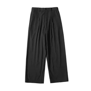 All-Match Straight-Leg Pants Wide-Leg Cropped Trousers Everyday Comfort Wear RecycledMaterial