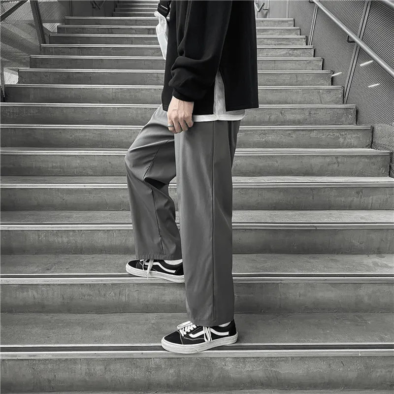 All-Match Straight-Leg Pants Wide-Leg Cropped Trousers Flattering Cut Timeless Wear