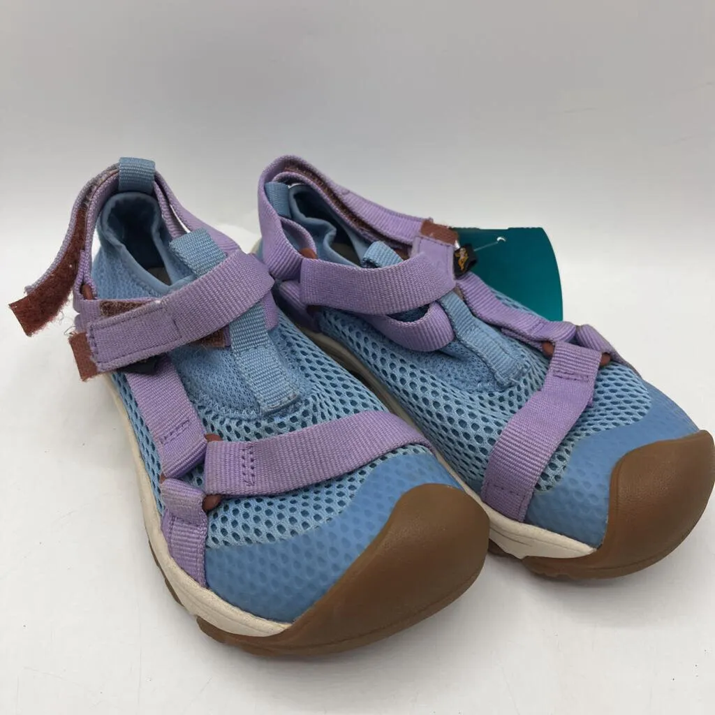Cloud Soft Size 13: Teva Blue/Purple/Brown Velcro Strap Sandals