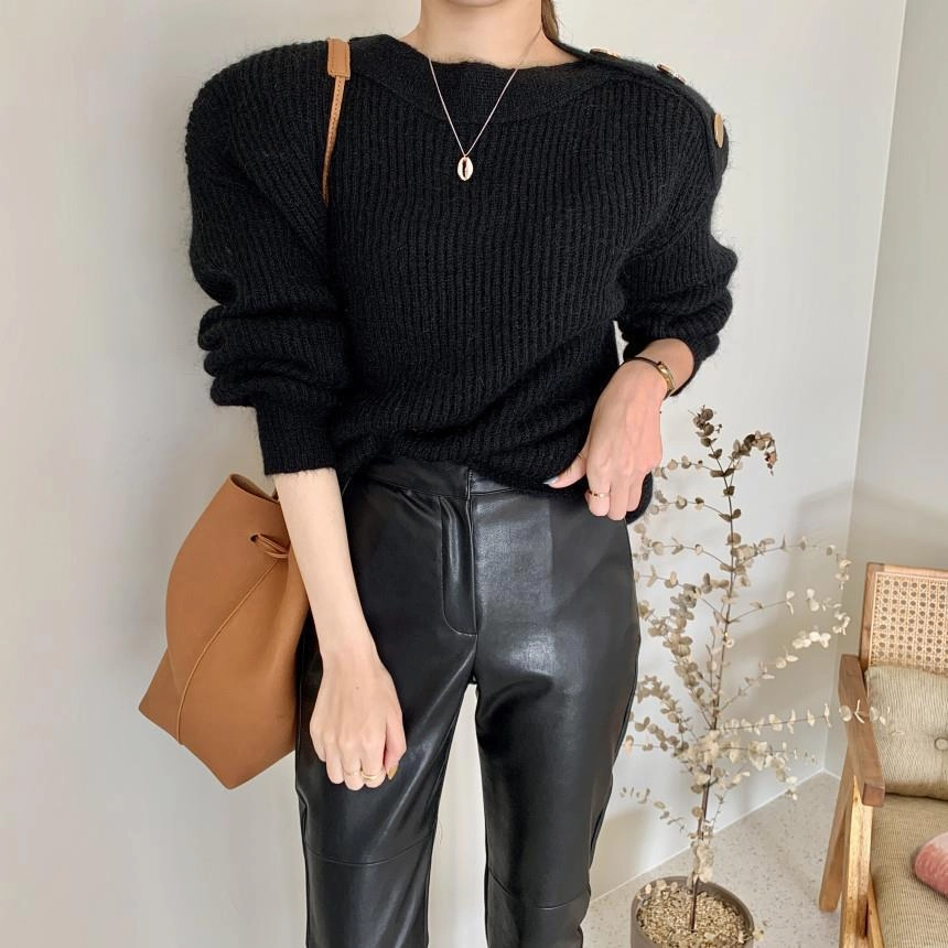 Versatile Fashion Sweater Knitted Top Plus Fleece Natural Movement All Season Versatility