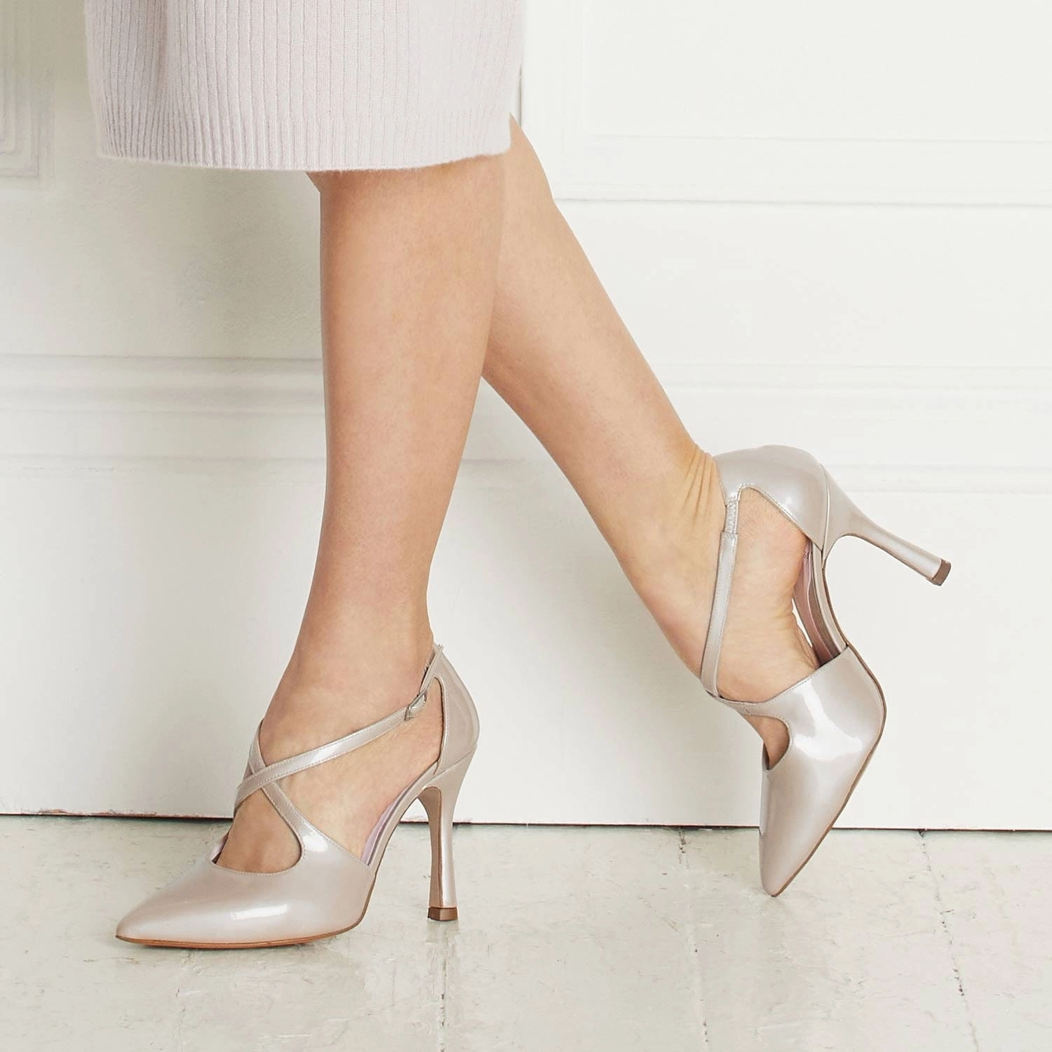 Poet: Pale Taupe Patent Leather shopping Recycled Components