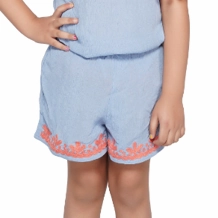 America & Beyond Periwinkle Orange Detail Shorts Resilient material