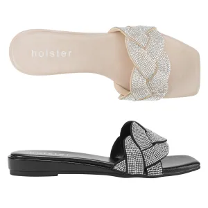 Anastasia Low Wedge Bundle - Beige / Black Trendy Appearance