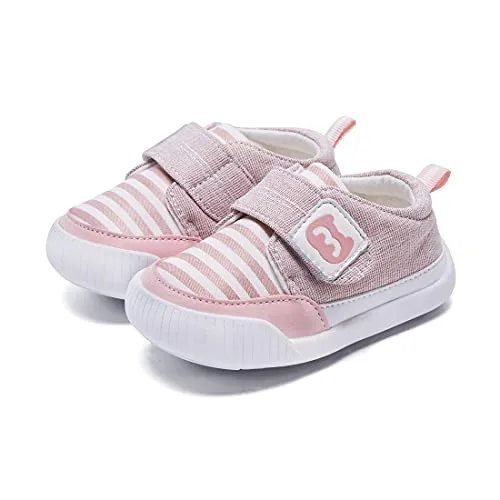Fit Easy White Stripes Soft Non-Slip Sneakers Lightweight First Walker BMCiTYBM