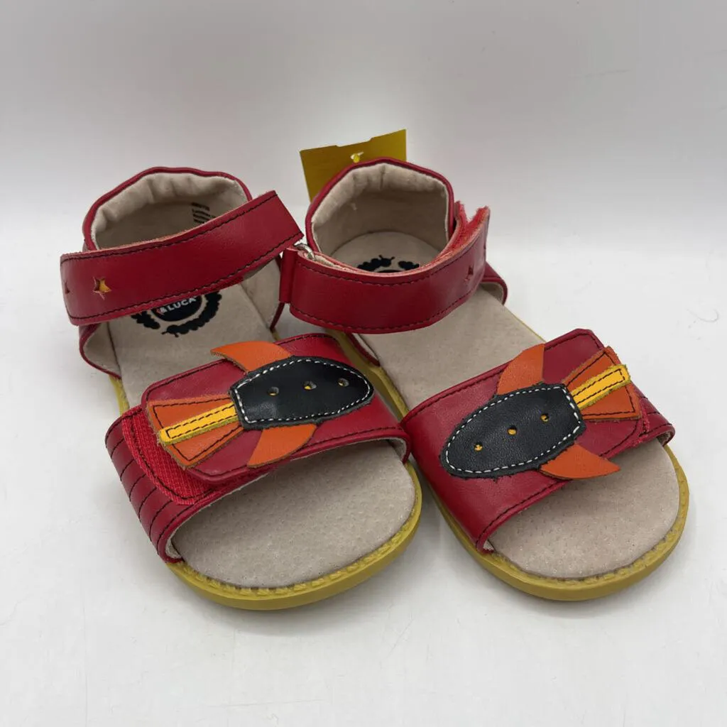 Padded Comfort Balance Size 10: Livie Luca Red Rocket Leather Sandals