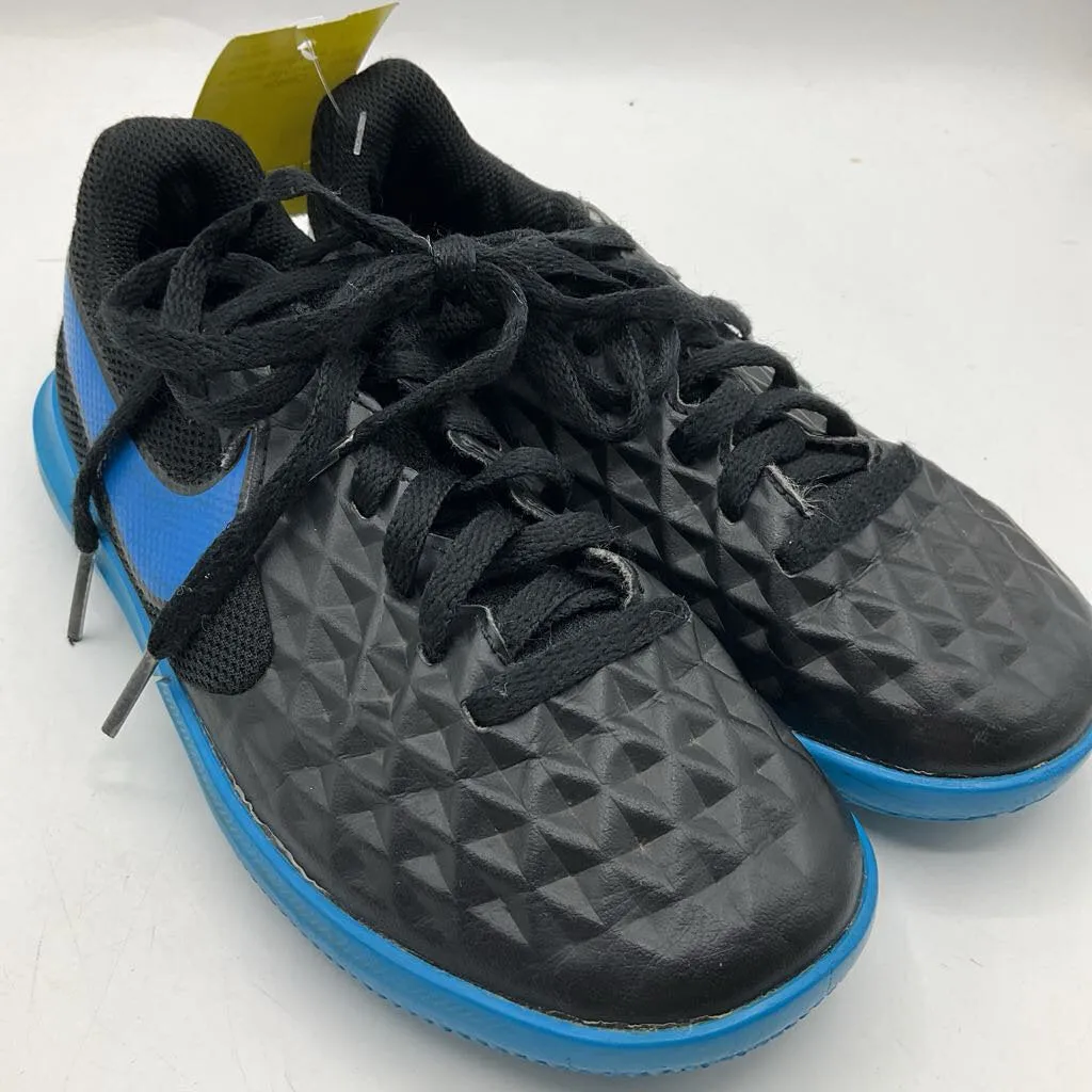 neon Vertical Bounce Efficiency Size 12: Nike Black Blue Swoosh Indoor Cleats
