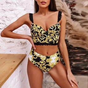 Paisley Push up Bikini Shape-Retention Wave Defying Clasp