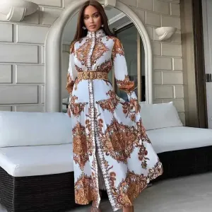 Elite Vibe QuickDrying Material Luxurious Vintage Dress