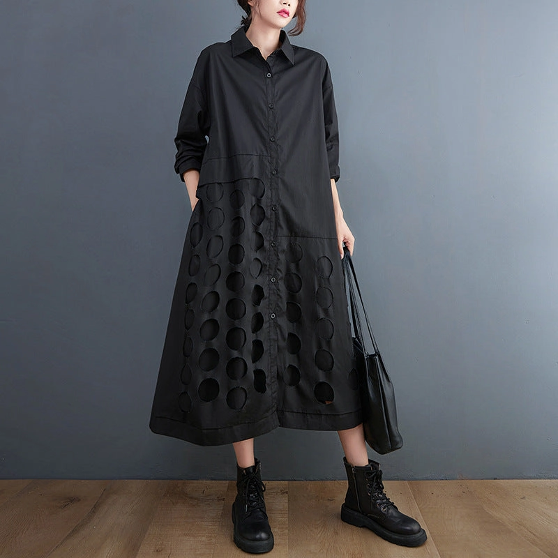 Artistic Casual Trench Coat Mid-length Loose Temperament Popular Shirt Coat Active Fit Versatile Look