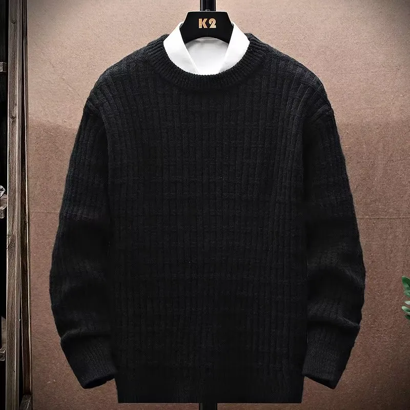 Autumn round Neck Men'S Sweater Coat Thermal Insulation Design Trendy Layer