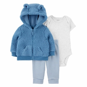 QuickDry Technology Architectural Tailoring Baby Boys' 3-Piece Bear Jacket Set 1R981310