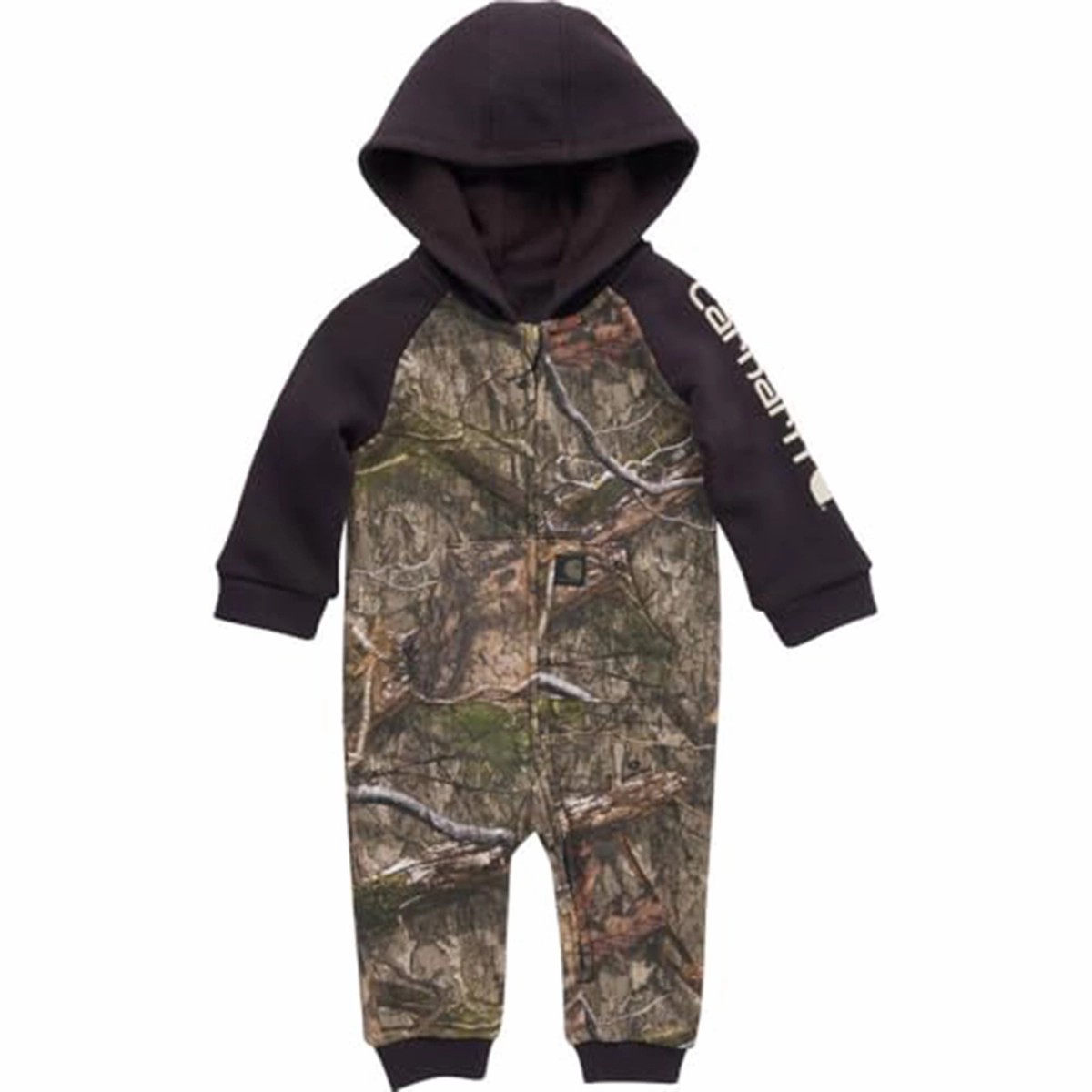Baby Boys' Long-Sleeve Hooded Zip-up Footless Jumpsuit One-Piece Hoodie CM8768 Antibacterial NonChafeCollarTech