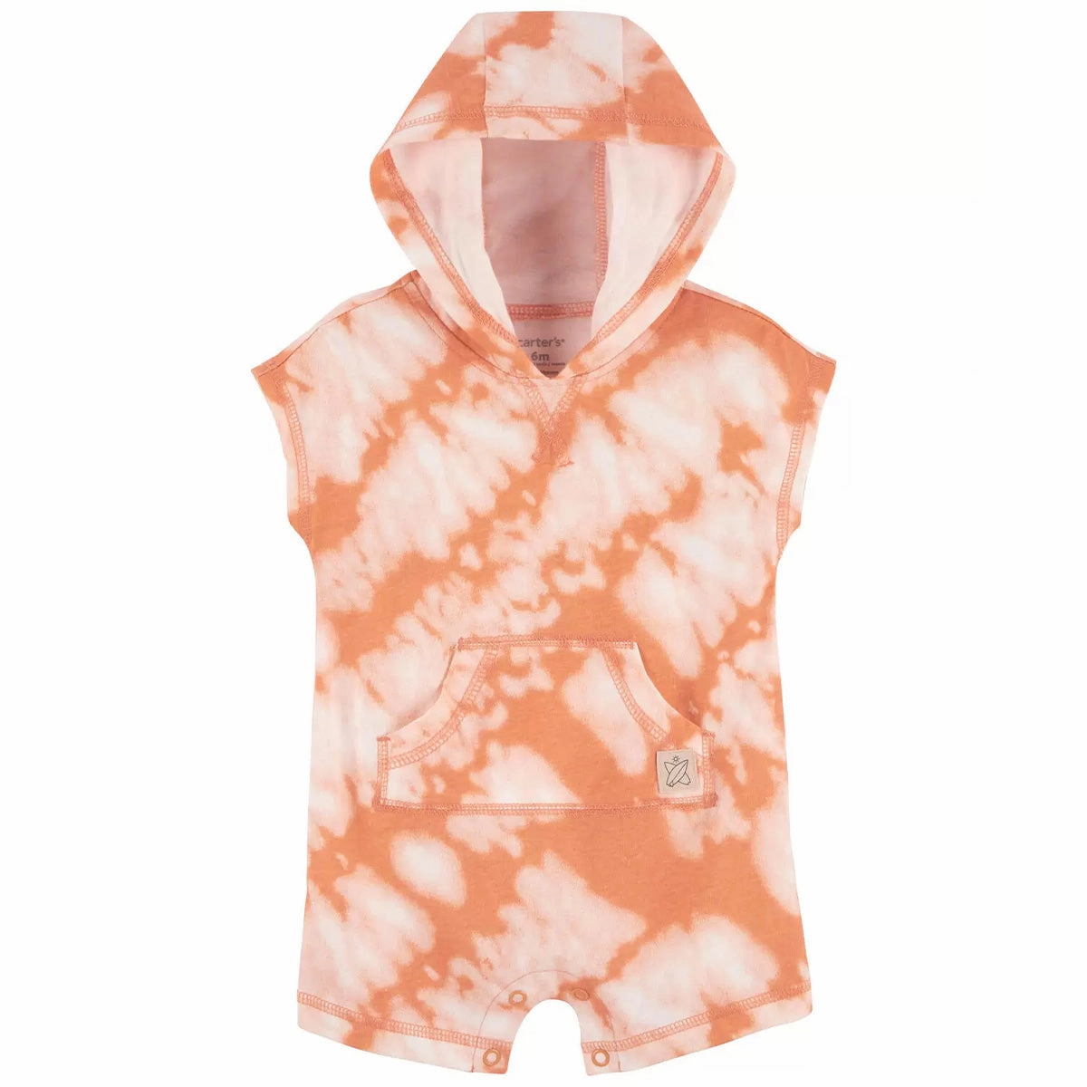 ContrastStitching StretchComfort Baby Boys' Tie-Dye Hooded Cotton Romper 1R012610