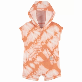 ContrastStitching StretchComfort Baby Boys' Tie-Dye Hooded Cotton Romper 1R012610