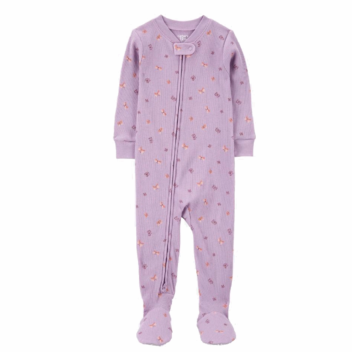 Baby Girls' 1-Piece Butterfly Thermal Footie Pajamas 1R935510 AntiPilling Surface