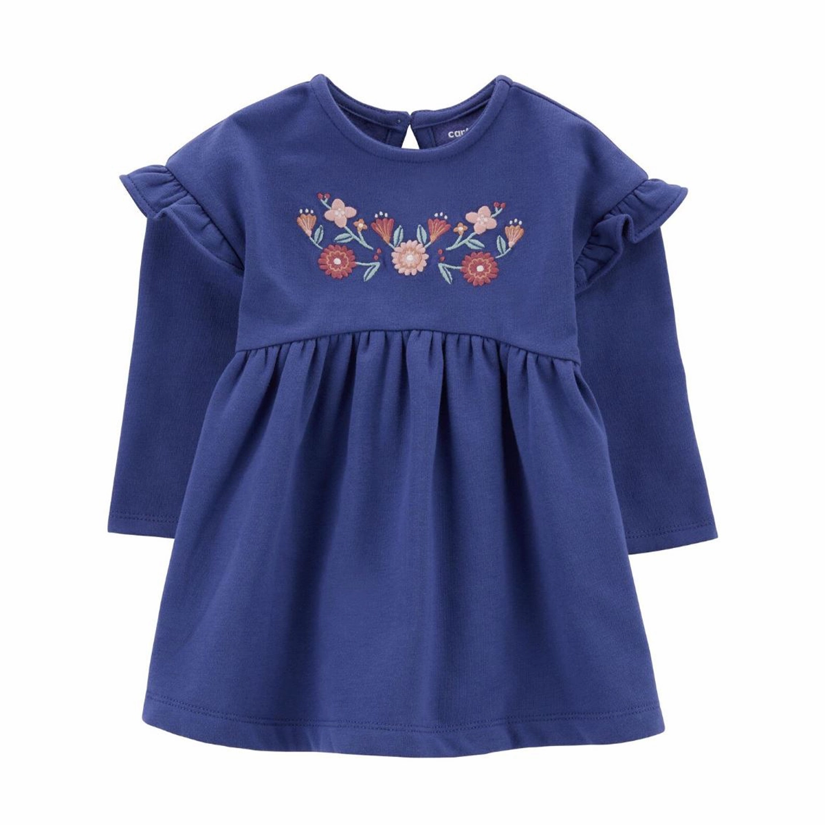Baby Girls' Navy Floral Long Sleeve Dress 1R861710 Minimalist Detailing Ergonomic Shoulder Shape