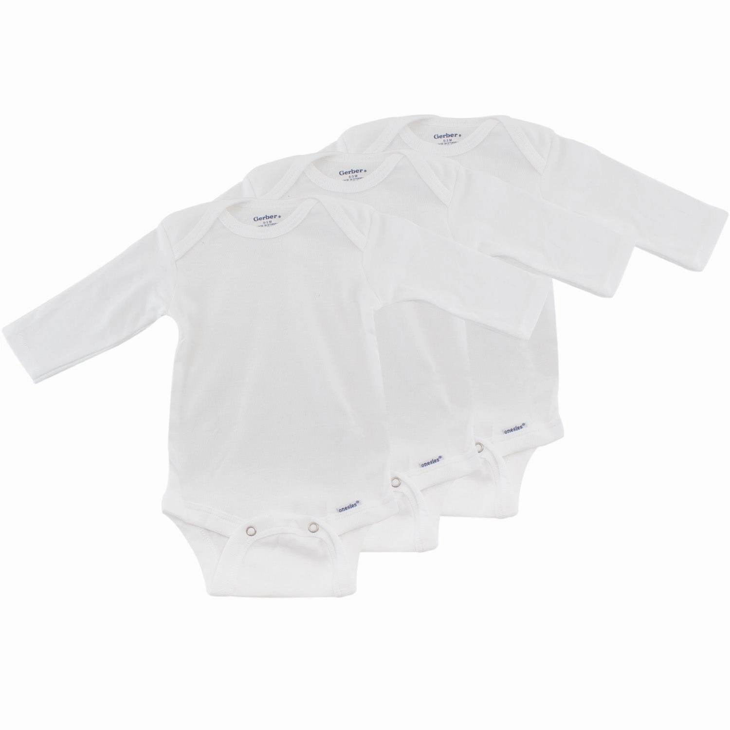 Baby Onesies with Long Sleeves- 3-pack 850243230 WaterResistant HighDensityFoam