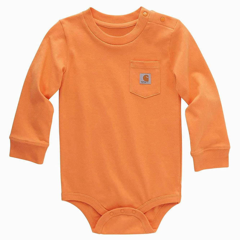 Baby's Long-Sleeve Pocket Bodysuit CA5001 FlexibleSole NoRoll Hem Technology