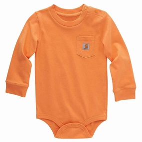 Baby's Long-Sleeve Pocket Bodysuit CA5001 FlexibleSole NoRoll Hem Technology