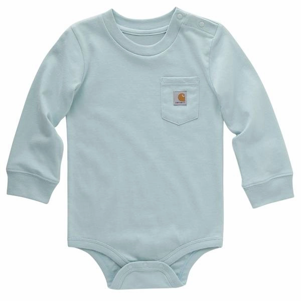 Baby's Long-Sleeve Pocket Bodysuit CA5001 UVProtectionCoating Multi Pocket Configuration