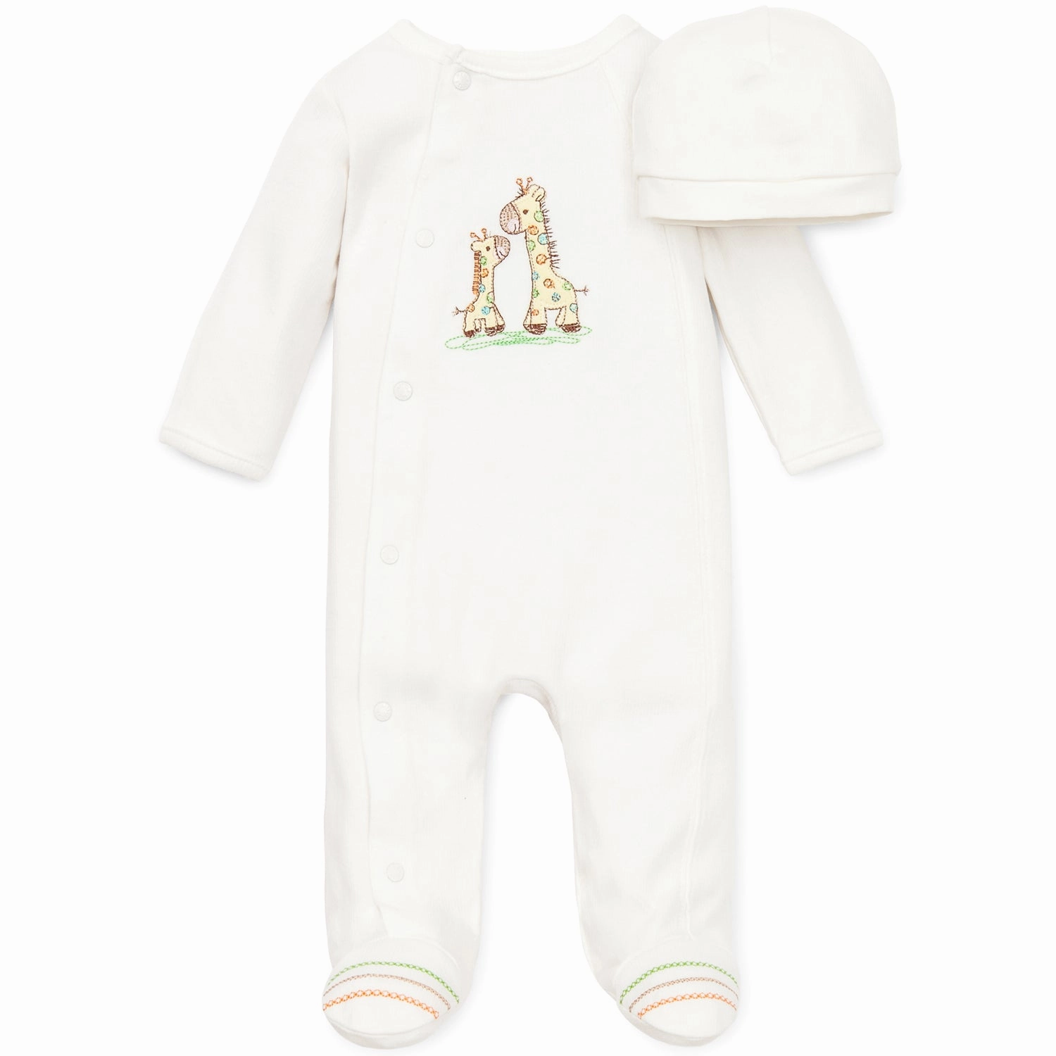 SoftBrushed BrushedInnerLining Baby Sleeper with Hat Giraffe L643855