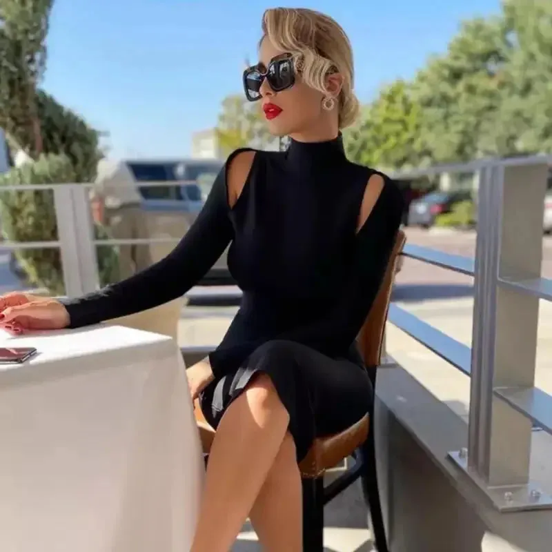 Classic Suit Backless Midi Dress