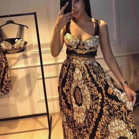 Baroque Holiday Style Camisole Sexy Vest Casual Must-Have Flow Friendly