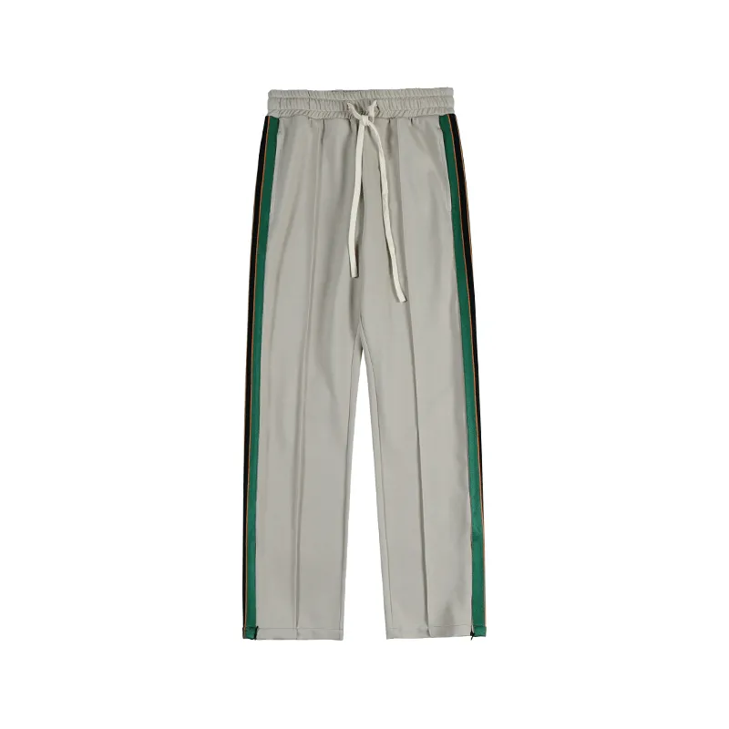 Stay Dry Quick Adjust Fit BENMYSHOWER National Tide Casual Trousers Male Hip-Hop Tide Brand Sports Pants Loose Straight Couple Striped Pants