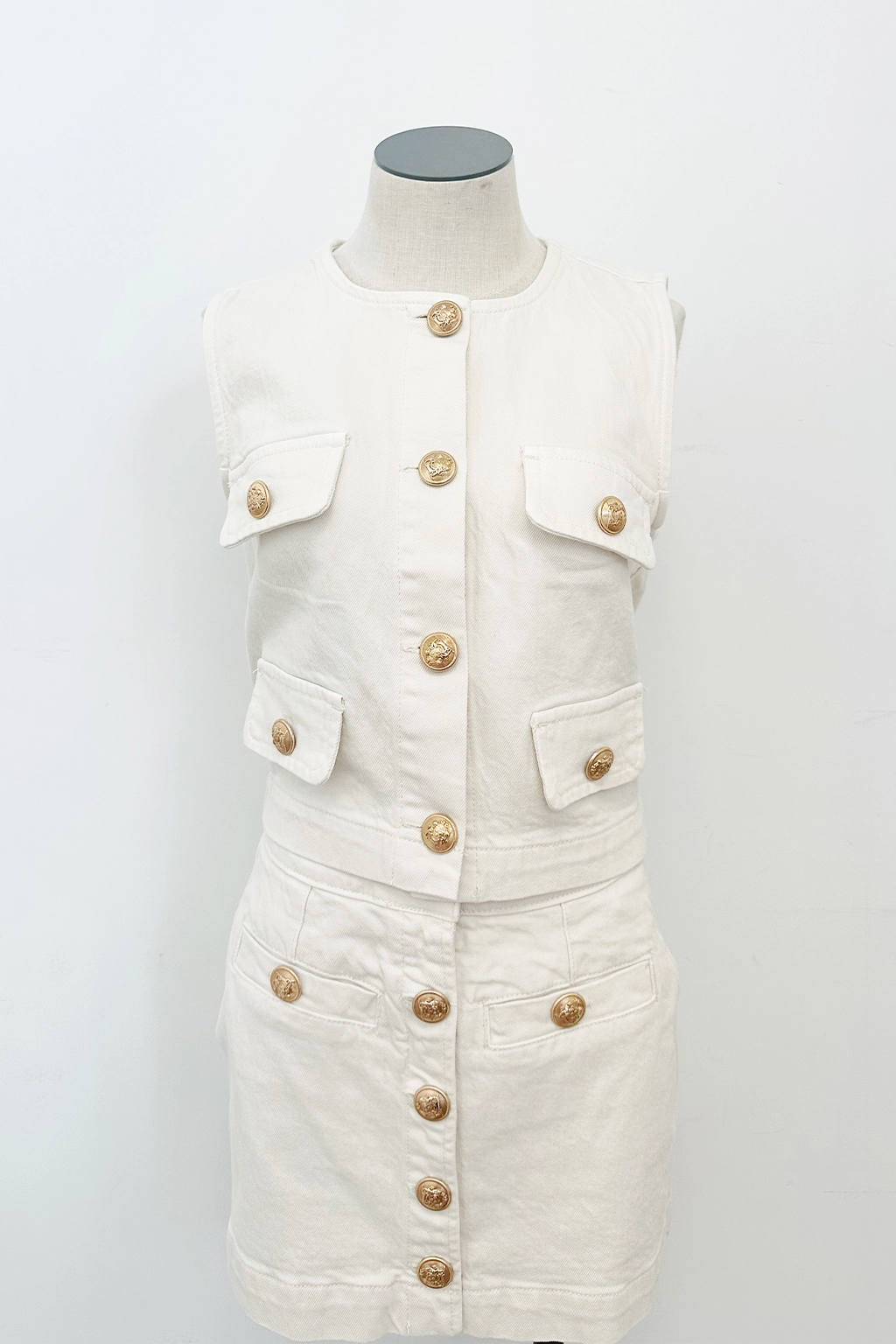 Sugar Coated Vest FlexibleRibbing Cozy Blouse