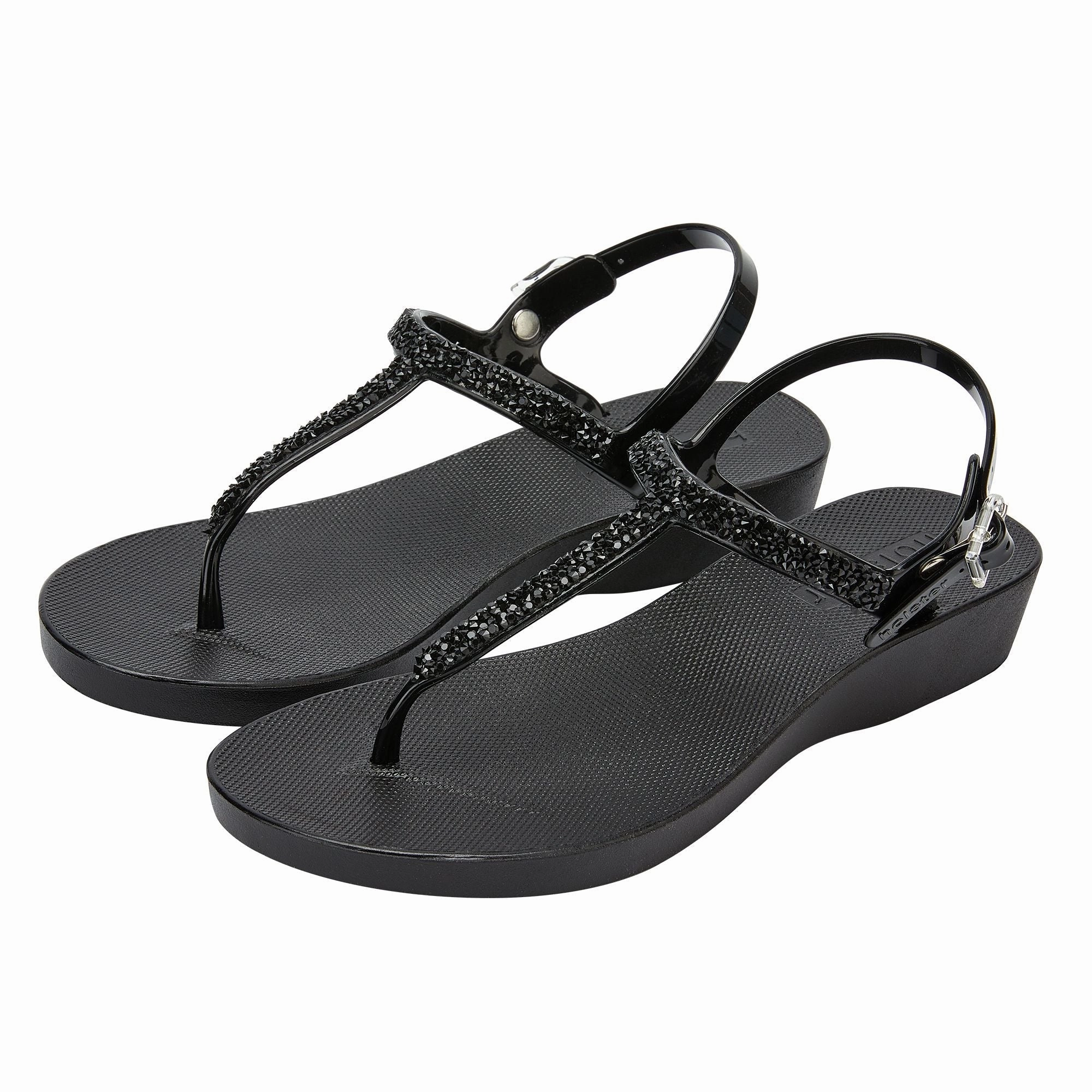 Riviera Wedge - Black Delicate Touch Point Toe