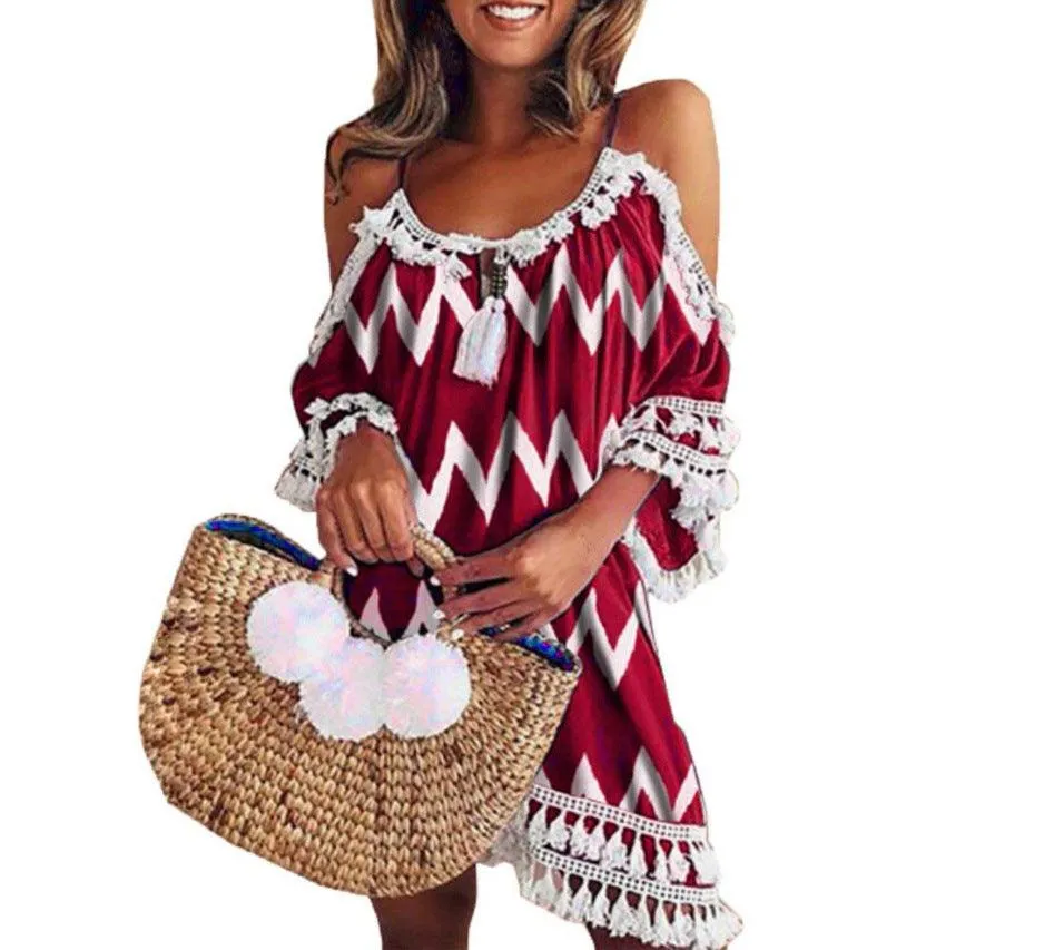 Bohemian print jumpsuit skirt Sleek Drape Perfect Style