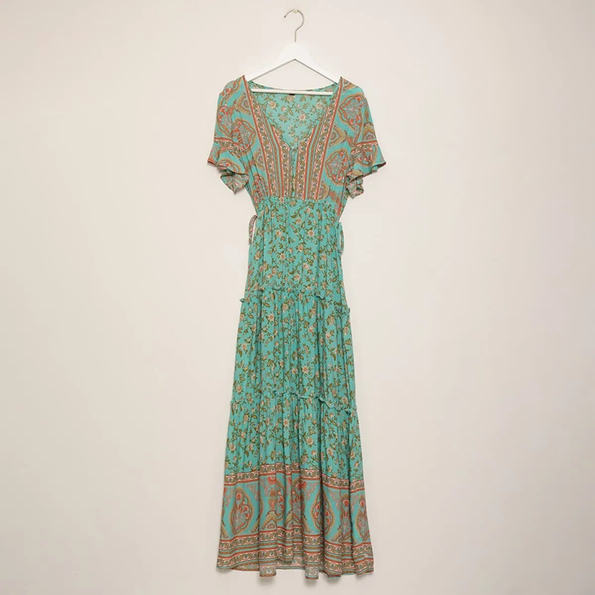 Soft Touch Bright Bloom Boho Floral Women's Maxi Dress