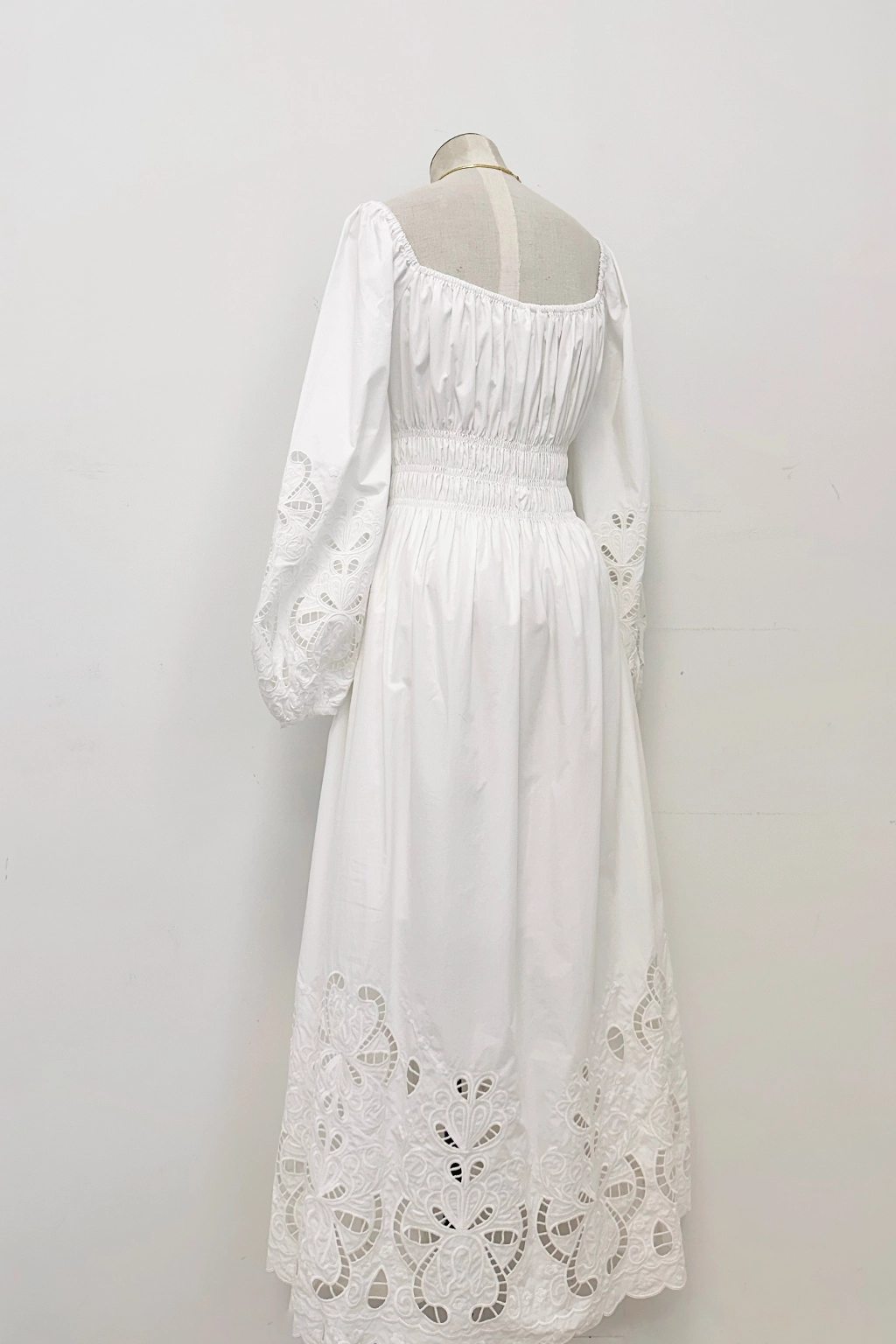 Wisnia Dress Chain-Detail Bell-Sleeve