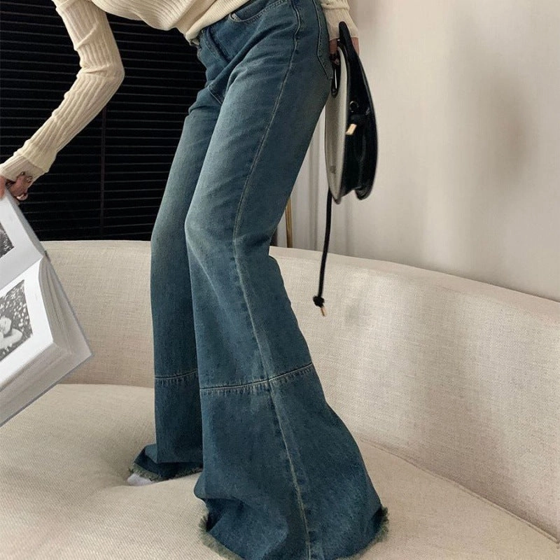 Lightweight Morning Stroll High Waist Slim Straight Loose Sagging Wide Leg Pants