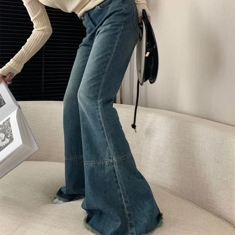 Streetwear Fan Premium High Waist Slim Straight Loose Sagging Wide Leg Pants