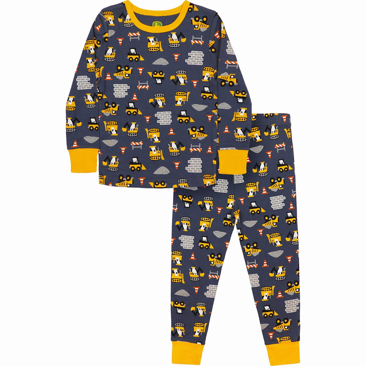 Boy's Construction Long-Sleeve Pajama Set J4S581 Formal top