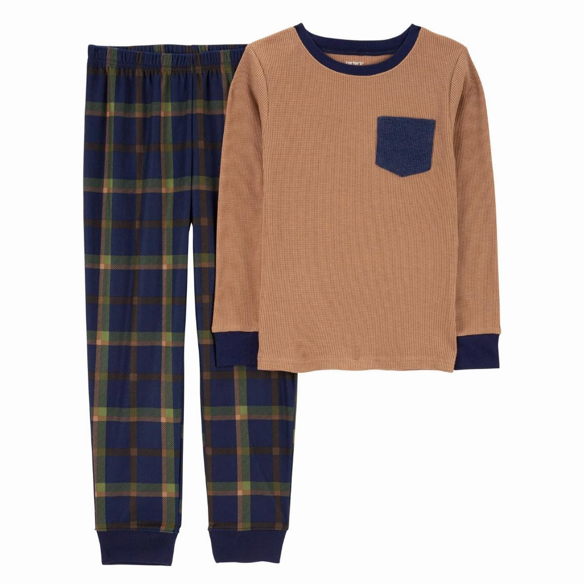 Boys' 2-Piece Plaid Cotton Blend & Fleece Pajamas 3R859010 Everyday Fashion